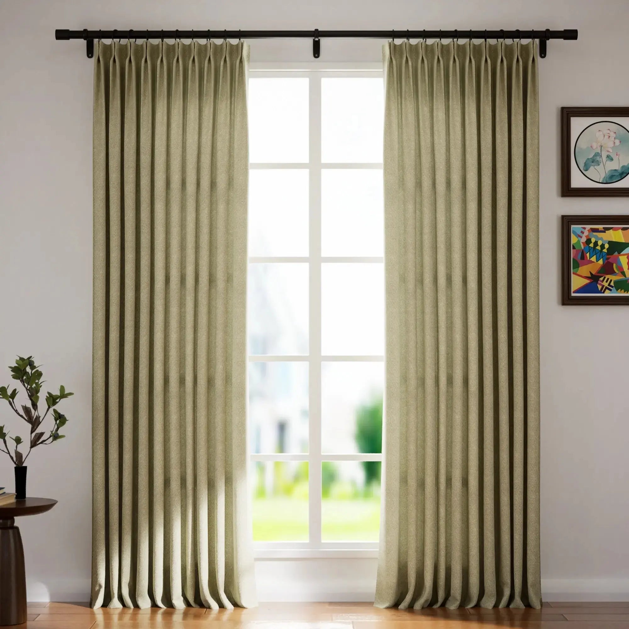 Vinny Polyster Twill Drapery Pleated SLIDINGCURTAIN