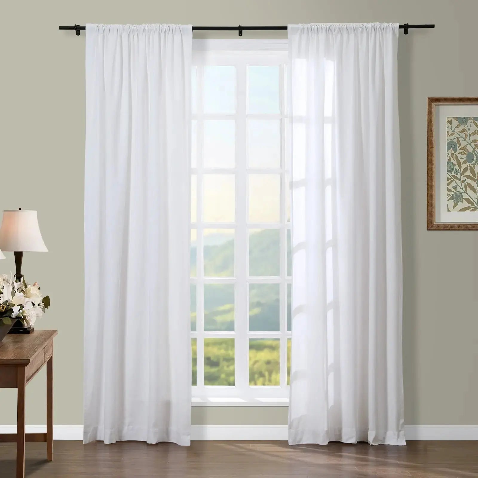 Broad 100% Cotton Plain Weave Curtain Soft Top SLIDINGCURTAIN